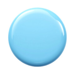 A smooth blue circular paint sample on white.