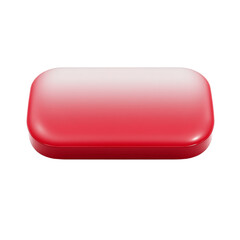 A vibrant red soap bar on a white background.