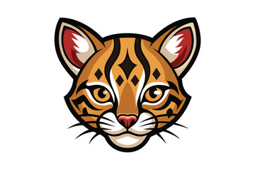 reveals a fierce ocelot face with patterned fur and piercing golden eyes