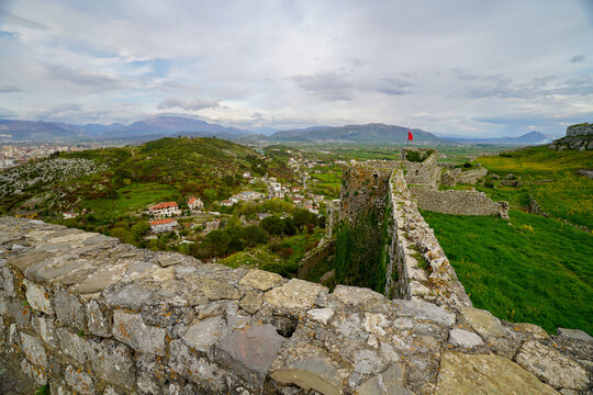 panoramic view of the Shkodra area from the Rozafa Castle