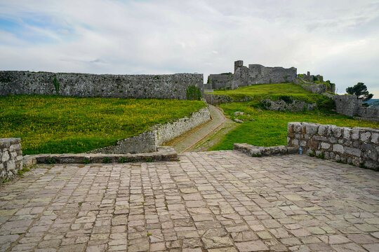 Panoramic view around the Rozafa Castle hill, Shkod&euml;r