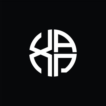 XAP logo XAP icon XAP monogram XAP letter minimalist Circle flat Unique modern abstract logo design.