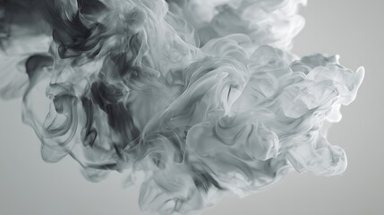 白く渦巻くスモークの立体的フォルム