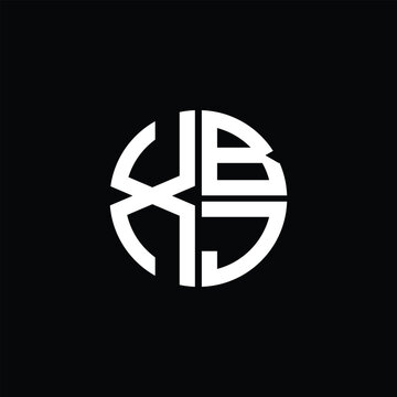 XBJ logo XBJ icon XBJ monogram XBJ letter minimalist Circle flat Unique modern abstract logo design.