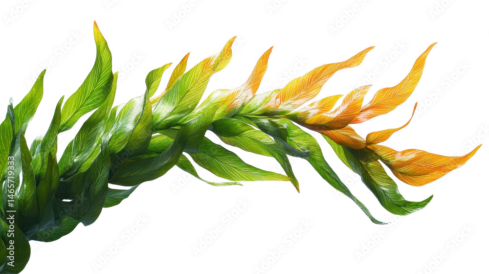 Aufkleber decorative plant in a nest-like pot showcasing vibrant green leaves on a transparent background for 