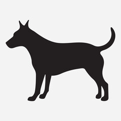 Black Dog Silhouette and vector Art