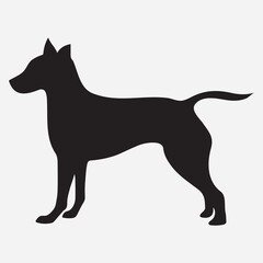 Black Dog Silhouette and vector Art
