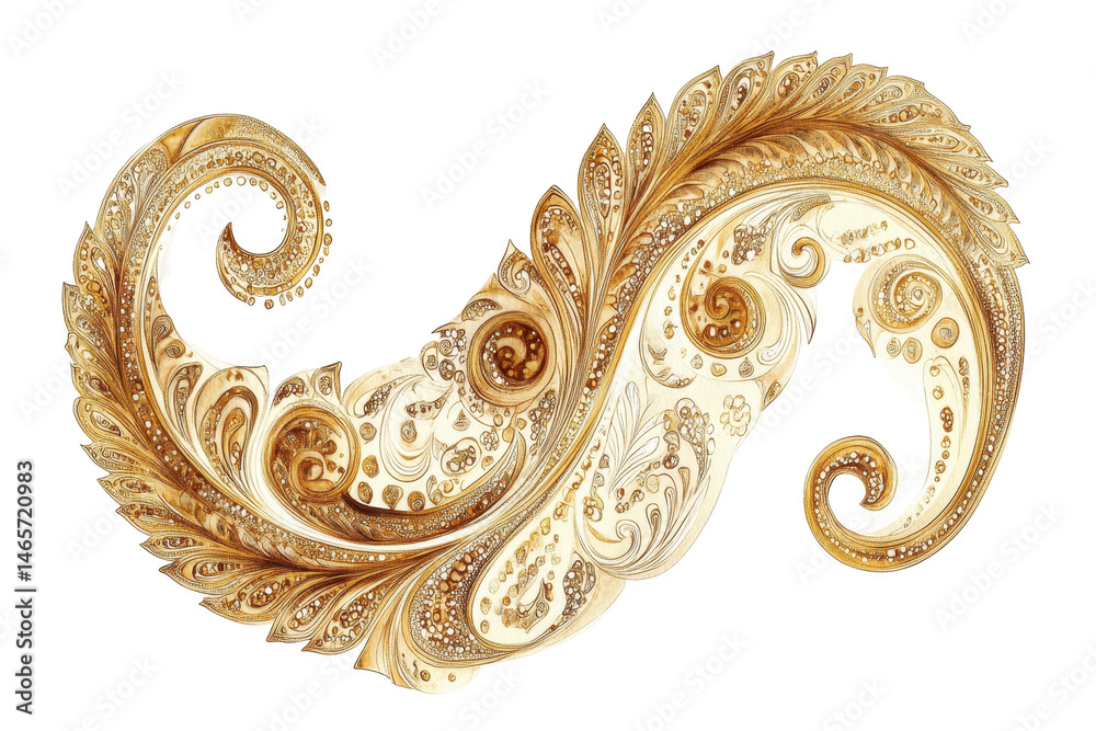 Poster intricate floral and paisley design featuring vibrant colors and detailed patterns, ideal for decora