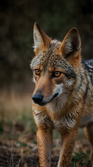 Fototapeta premium Detailed Golden Jackal’s Features
