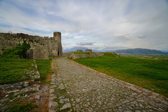 Panoramic view around the Rozafa Castle hill, Shkod&euml;r