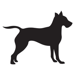 Black Dog Silhouette and vector design art