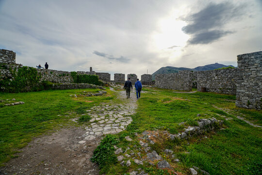 Panoramic view around the Rozafa Castle hill, Shkod&euml;r