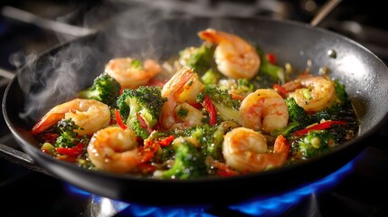 海老と野菜の香ばしソテー