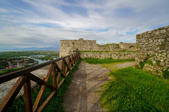 Rozafa Castle , panoramic view from the hill