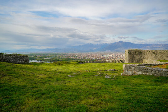 Rozafa Castle , panoramic view from the hill