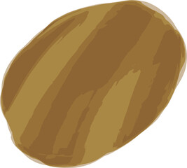 a single nut, vector illustration, illustration.