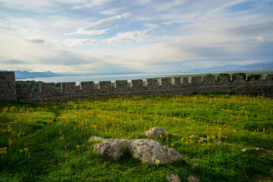 Rozafa Castle , panoramic view from the hill