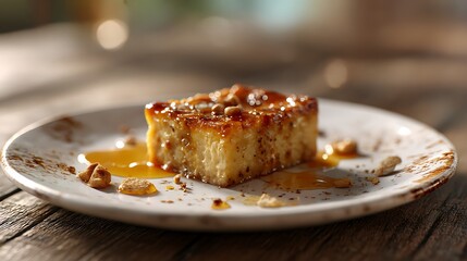 ナッツとキャラメルがとろけるしっとりケーキ