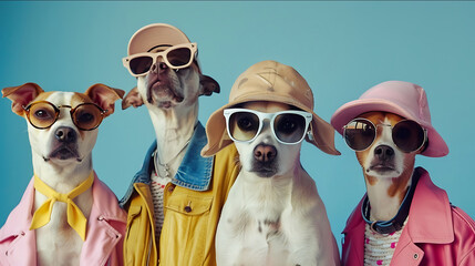 modern fashion advertisement for asos with dog heads