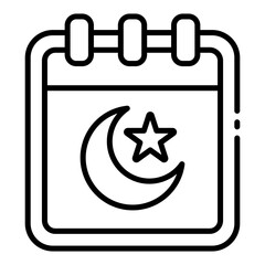 Islamic calendar icon marking important dates