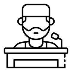 sermon speaker icon representing Islamic preaching