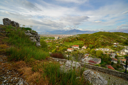 Rozafa Castle , panoramic view from the hill