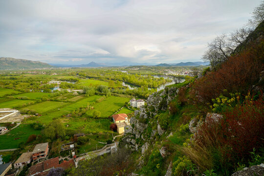 Rozafa Castle , panoramic view from the hill