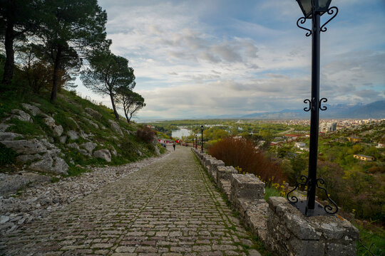 Rozafa Castle , panoramic view from the hill
