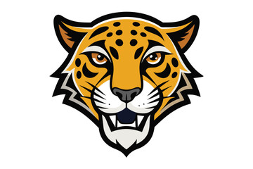 Detailed jaguar animal face with black spots displays powerful feline expression with open mouth