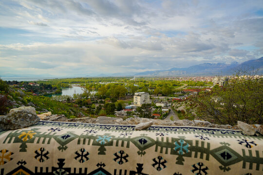 Rozafa Castle , panoramic view from the hill