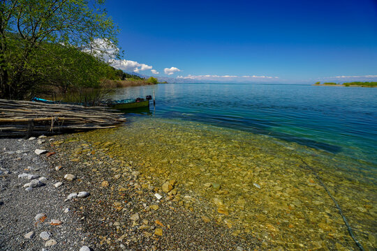 Shkodra lake and Buna river in Albania