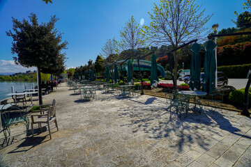 Shkodra lake and Buna river in Albania