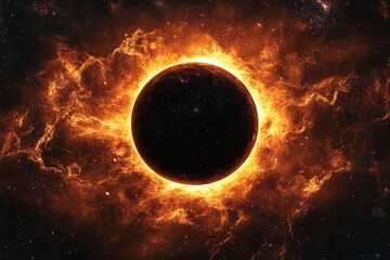 Fiery Eclipse in Space