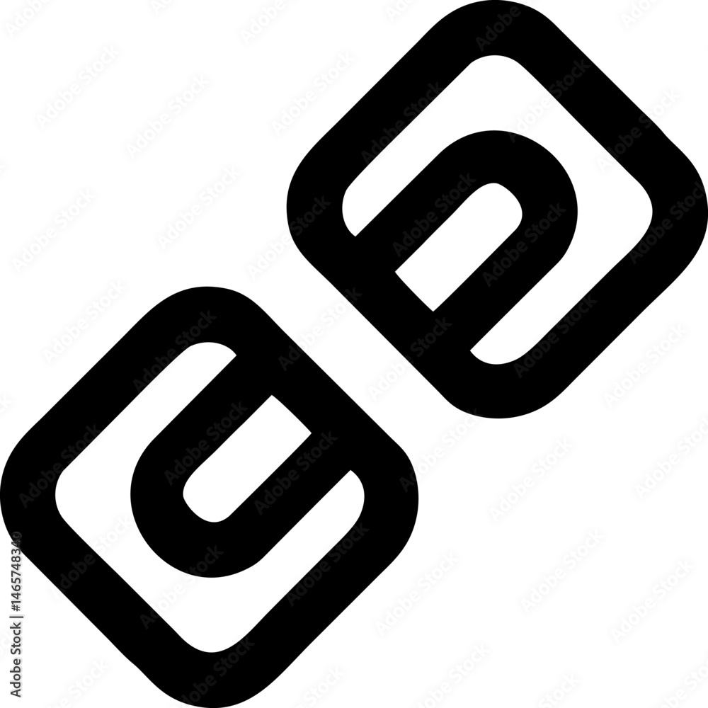 Poster interlinked square paths forming a connection