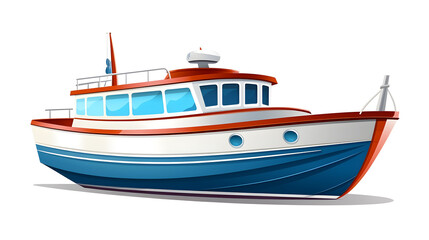 Fototapeta premium Vector illustration of a boat as a water vehicle transport in professional design