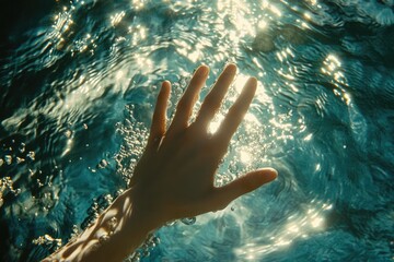 Hand reaching underwater (1)