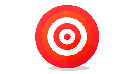 Bullseye Isolated Flat Vector Illustration Cartoon - Target Marketing and Success Concept