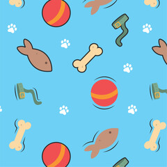 Fish ball bone collar mix. Vector