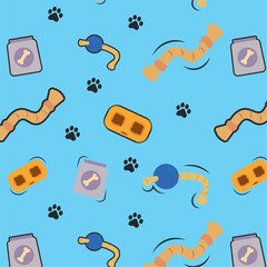 Fish collars cans belts mix. Vector