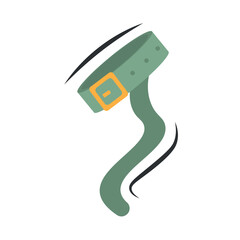 Green dog collar. Vector