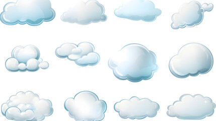 Professional White Speech Bubbles for Chat Messaging with Bold Text on White Background