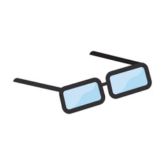 Black framed glasses. Vector