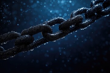Dark chain with water droplets (1)