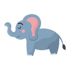 Little elephant cartoon. Vector