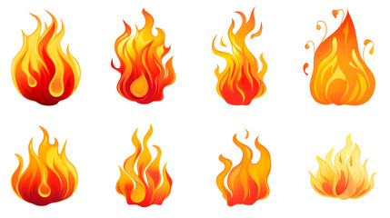 Intense Fire Flames and Hot Fireball in Wildfire and Campfire Setting