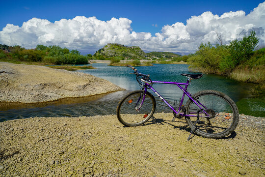 bicycle trip along Buna river and Drin river in Shkodra , Albania