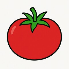 Red tomato vegetable icon showing healthy eating and fresh produce