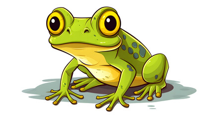 Obraz premium Premium Frog Line Art Vector Illustration Cartoon for Creative Projects