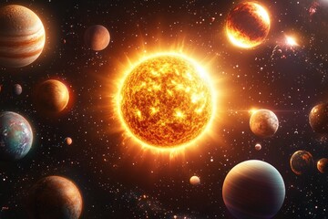 Solar System with Planets