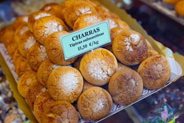 Sweet tasty cookies Charras - traditional for the city of Salamanca. Spain